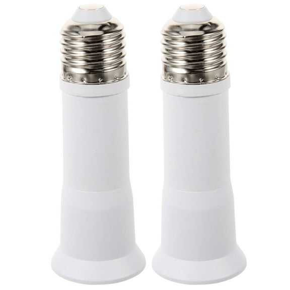 HIBIBUD 2pcs Bulb Socket Extender Telescopic Light Bulb Extension Socket E27