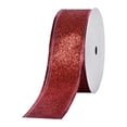 thumbnail image 2 of Red Glitter Wired Ribbon,Red with Metallic Edge,Christmas Ribbon for Wreath, ChritmasTree Decoration, Gift Wrapping,Home Decor, 1.5 Inch x 10 Yards, 2 of 8
