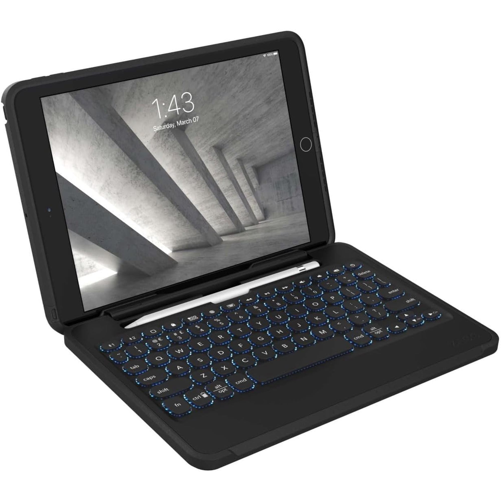 ZAGG Rugged Book Detachable Case and Magnetic-Hinged Keyboard for iPad Air 3 iPad Pro 10.2" and iPad Pro 10.5" (9th Generation) Multi-Device Bluetooth Pairing Backlit Keyboard Durable