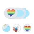 thumbnail image 2 of 3PCS Camera Cover Slide Blocker Anti-peeping Heart Pattern Colorful Webcam Cover, 2 of 7