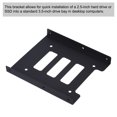 thumbnail image 4 of 2 Pack SSD Hard Drive Bracket 2.5" to 3.5" Metal Mounting Bracket Adapter Cooling Laptop, Desktop with 16 Screws, 4 of 5