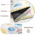 thumbnail image 6 of Rainbow Sunshine Round Area Rug 4Ft Washable Circle Rugs for Bedroom Dining Room, Rainy Cute Yellow Border Non-Slip Carpet Floor Mats Indoor Outdoor Carpet Runner Aesthetic Home Decor, 6 of 8