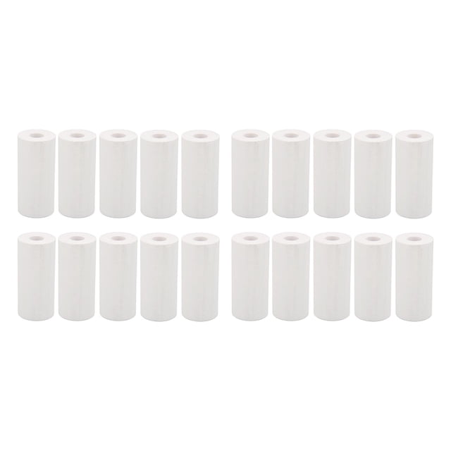 20 rollos de papel térmico profesional para impresora, 57 x 25 mm, blanco, para accesorios de impresora