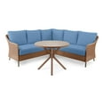 thumbnail image 4 of Mainstays Chelsea Outdoor Patio 4-Pieces Sectional Dining Set, Blue, 4 of 11