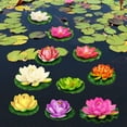 thumbnail image 4 of EP Artificial Lotus Flowers Water Lilies for Pond Pool, 10 Pcs Realistic Floating Foam Lotus Flowers with Lily Pads for Ponds,4"and 6"Large Lifelike Water Lilies for Fountain Garden Pond Decoration, 4 of 7