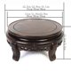 thumbnail image 2 of Bandeja circular for bonsái, soporte portátil de madera for macetas, ideal for decoración del hogar y la oficina., 2 of 6