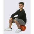 thumbnail image 4 of Real Essentials 4 Pack: Boys Youth Dry-Fit Moisture Wicking Active Athletic Performance Long-Sleeve T-Shirt, 4 of 5