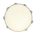 thumbnail image 4 of 10" Hand Held Tambourine Drum Bell Birch Metal Jingles Percussion Musical Educational Instrument for KTV Party Kids Games, 4 of 6