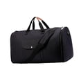 thumbnail image 2 of Bolsa de lona, ​​bolsa de viaje, bolsa de ropa Convertible para llevar, correa ajustable, bolso grande de hombro impermeable, bolsa de traje portátil Negro, 2 of 8