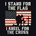 thumbnail image 3 of Tee Hunt I Stand for the Flag I Kneel for the Cross Women's T-Shirt Patriotic, Light Blue, Large, 3 of 5