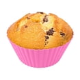 thumbnail image 3 of COM1950s Silicone Muffin Pan/Cups-Silicone Molds,3 in Jumbo Silicone Baking Cups Reusable Cupcake Liners Nonstick Large Cake Cups Set Stand Alone Cupcake Holder,10 Pack Auto Cup Holder Liner, 3 of 6