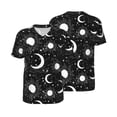 thumbnail image 6 of Rocae Crescent and Stars for Breathable Men's Baseball T-Shirt Fashionable Casual Baseball Jersey, Moisture-wicking Sportswear Small, 6 of 9