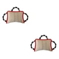 thumbnail image 3 of Greeniant Durable Dog Bite Pillow Tug Toy Puppy con 3 manijas Tug of War Training Red Rojo 2piezas, 3 of 4