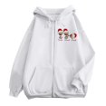 thumbnail image 4 of WILLBEST Sudadera Deportiva para Mujer Ladies' Christmas Printed Zipper Long Sleeved Pocket Adjuststring Casual Hooded Sweatshirt 1939 Mediana, 4 of 8