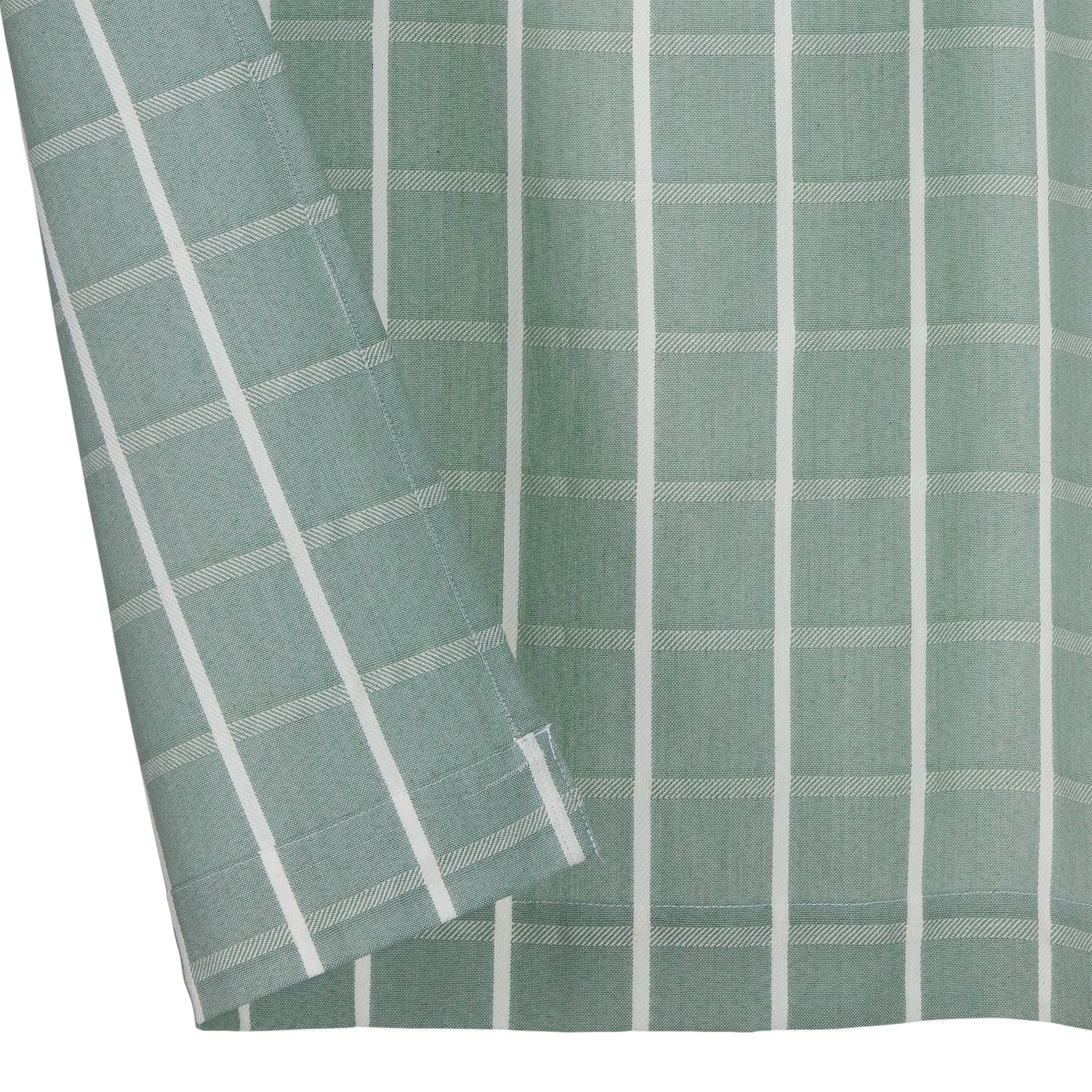 Better Homes & Gardens Willa Plaid Kitchen Curtain Tiers and Valance 3-Piece Set, Sage Green, 60 in x 36 in