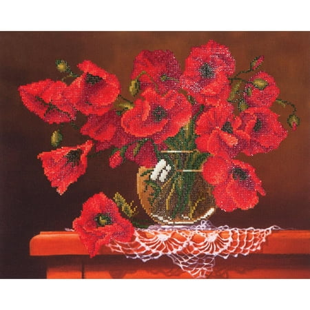 UPC: 4897073240855 | Diamond Dotz Red Poppies Intermediate Level Kit