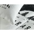 thumbnail image 4 of Ambesonne Bear Quilted Bedspread Set 3 Pcs, Strong Wild Animal Forest, King Size, Black White, 4 of 5
