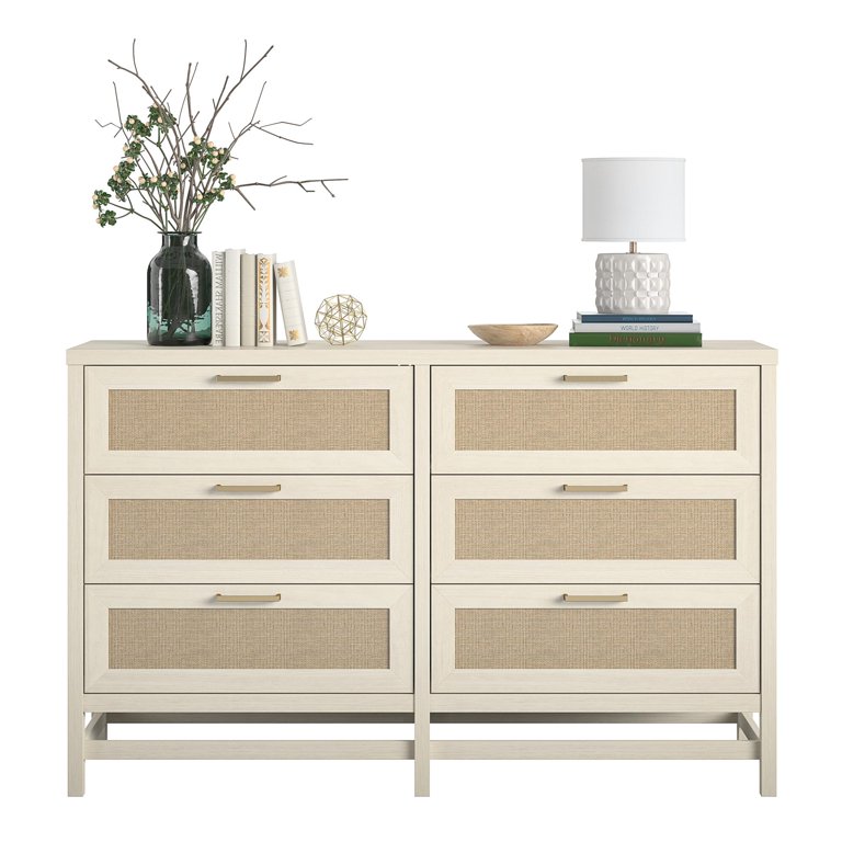 ivory oak dresser Crafted Oak Eight Drawer Dresser Bleached White Talsma Furniture