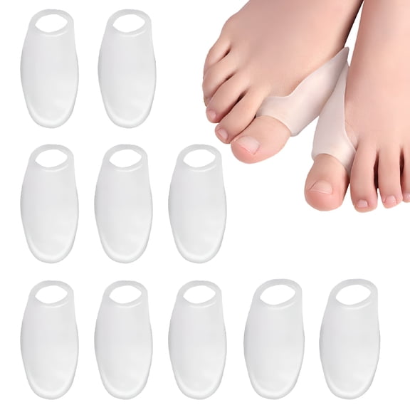 XIRQI Gel Bunion Pads and Cushions,Bunion Guard for Big Toe,Relieve Foot Pain from Rubbing and Pressure (10pcs)