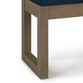 thumbnail image 6 of Milltown 27 inch Wide Solid Wood Contemporary Footstool Small Ottoman Bench in Distressed Dark Blue, 6 of 8
