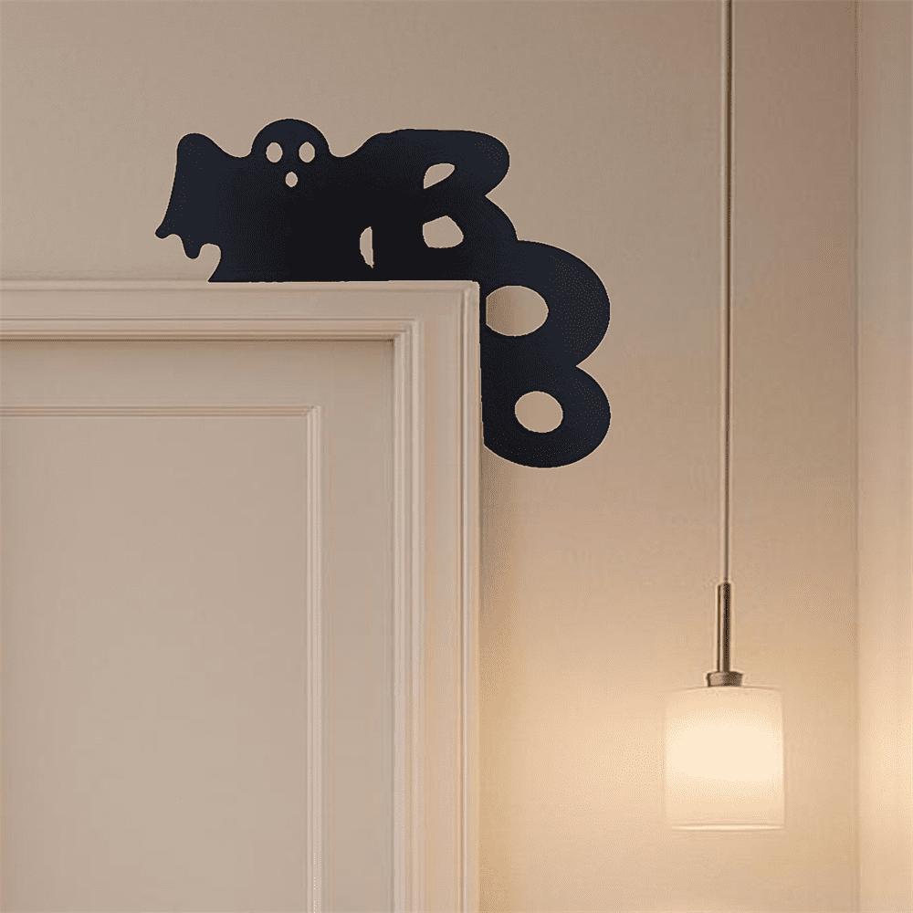 Adorable Spooky Ghost Door Hanger Iron Decor for Halloween and Beyond