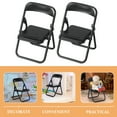thumbnail image 3 of 6 piezas mini silla plegable modelos de casa de muñecas muñecas en forma de silla soportes de teléfonos celulares bastidores, 3 of 7
