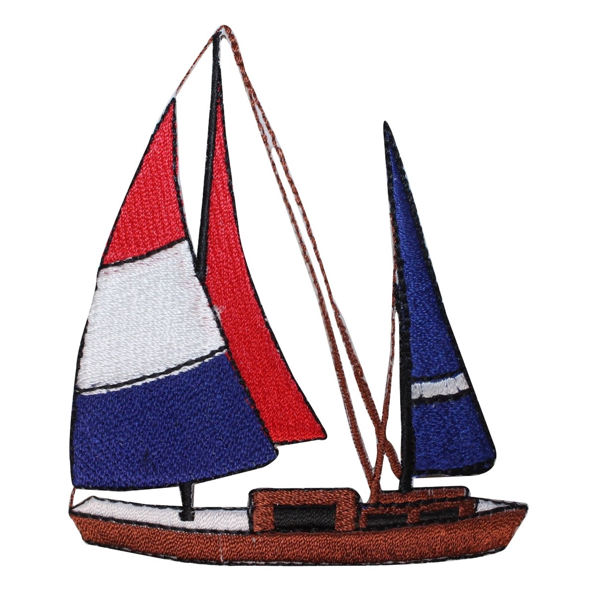 ID 1867 Sailboat Patch Ship Nautical Sailing Racing Embroidered Iron On