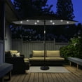 thumbnail image 2 of Pure Garden 10 ft Patio Umbrella with LED Solar Lights and UV 30+, Gray, 2 of 16