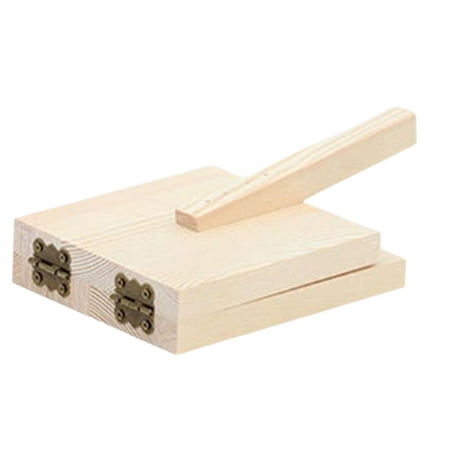 

HomeCozy Effective Dough Press Long Lifespan Wood Round/Square Shape Dumpling Skin Mold Kitchen Supplies