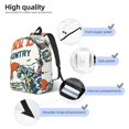 thumbnail image 3 of Saiise Cowboy Rising Horse Print Laptop Backpack - Adjustable Shoulder Straps, Water-Resistant, Large Capacity, Stylish Design, Unisex for School, Office, Travel-Medium, 3 of 5