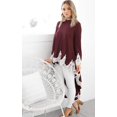 thumbnail image 3 of Women's Loose Lotus Leaf Cocktail Round Neck Flounce Ruffle Sleeve Irregular High Low Maxi Dress, 3 of 5