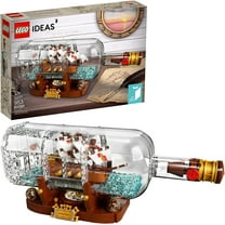LEGO Ideas Ship in a Bottle 92177 Expert Building Kit, Snap Together Model Ship, Collectible Display Set and Toy for Adults (953 Pieces)
