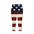 thumbnail image 4 of Leggings for Women under $5! Cagogo 4th of July Capri Leggings for Women Plus Size Summer Casual Stretch High Waist American Flag Yoga Pants Patriotic Cropped Athletic Workout Leggings, 4 of 5
