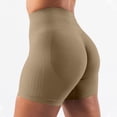thumbnail image 2 of Pantalones cortos sin costuras con efecto lifting para mujer - Pantalones de gimnasio y yoga de cintura alta - Nailon y spandex - Tallas XS-XL, 2 of 6