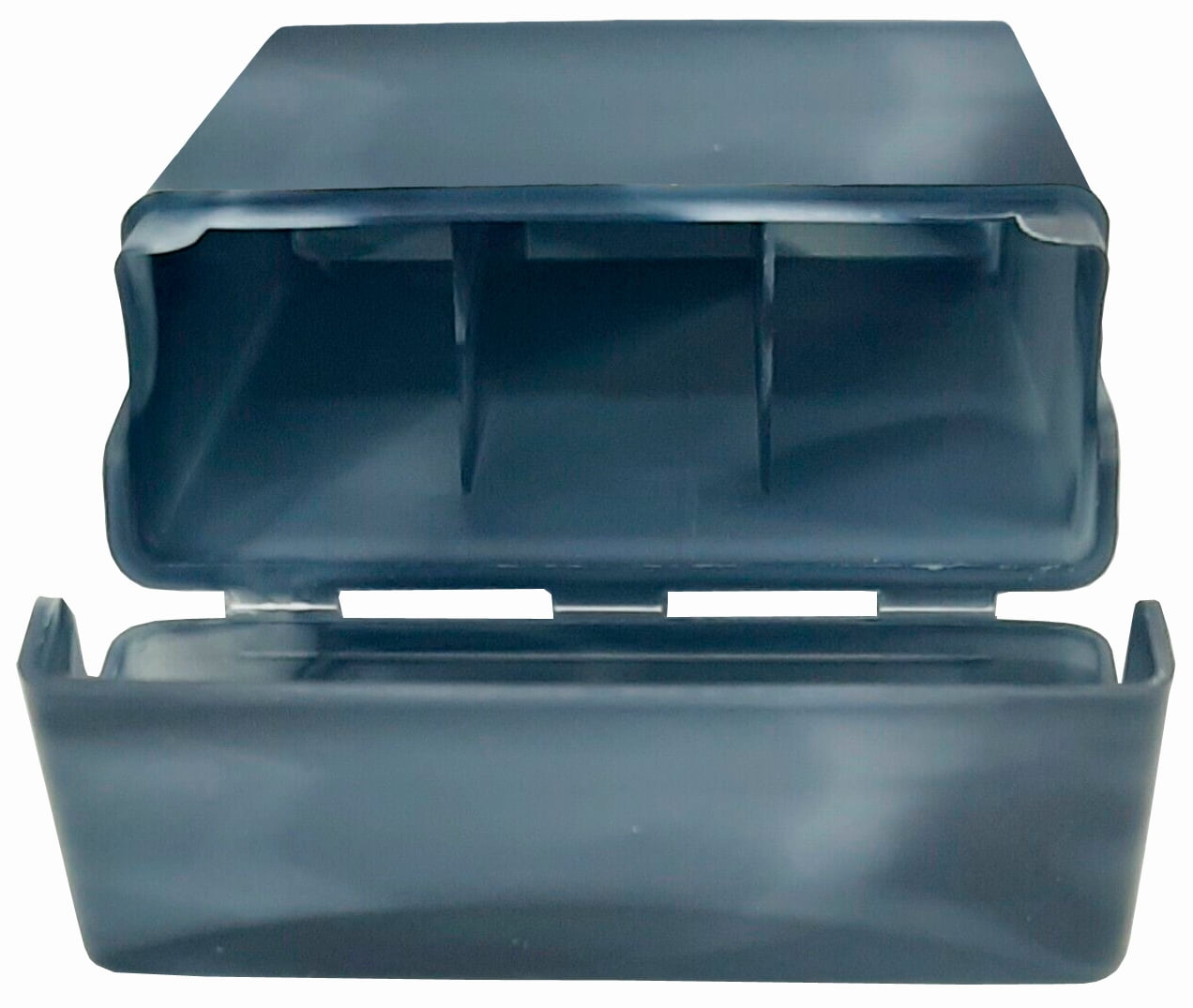 12PK King Size Crush-Proof Plastic Flip Open Case Holds 25 Cigarettes - 2602
