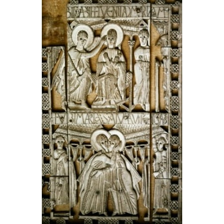 Annunciation & Visitation 8TH C Artist Unknown Stone Canvas Art - (18 x 24)