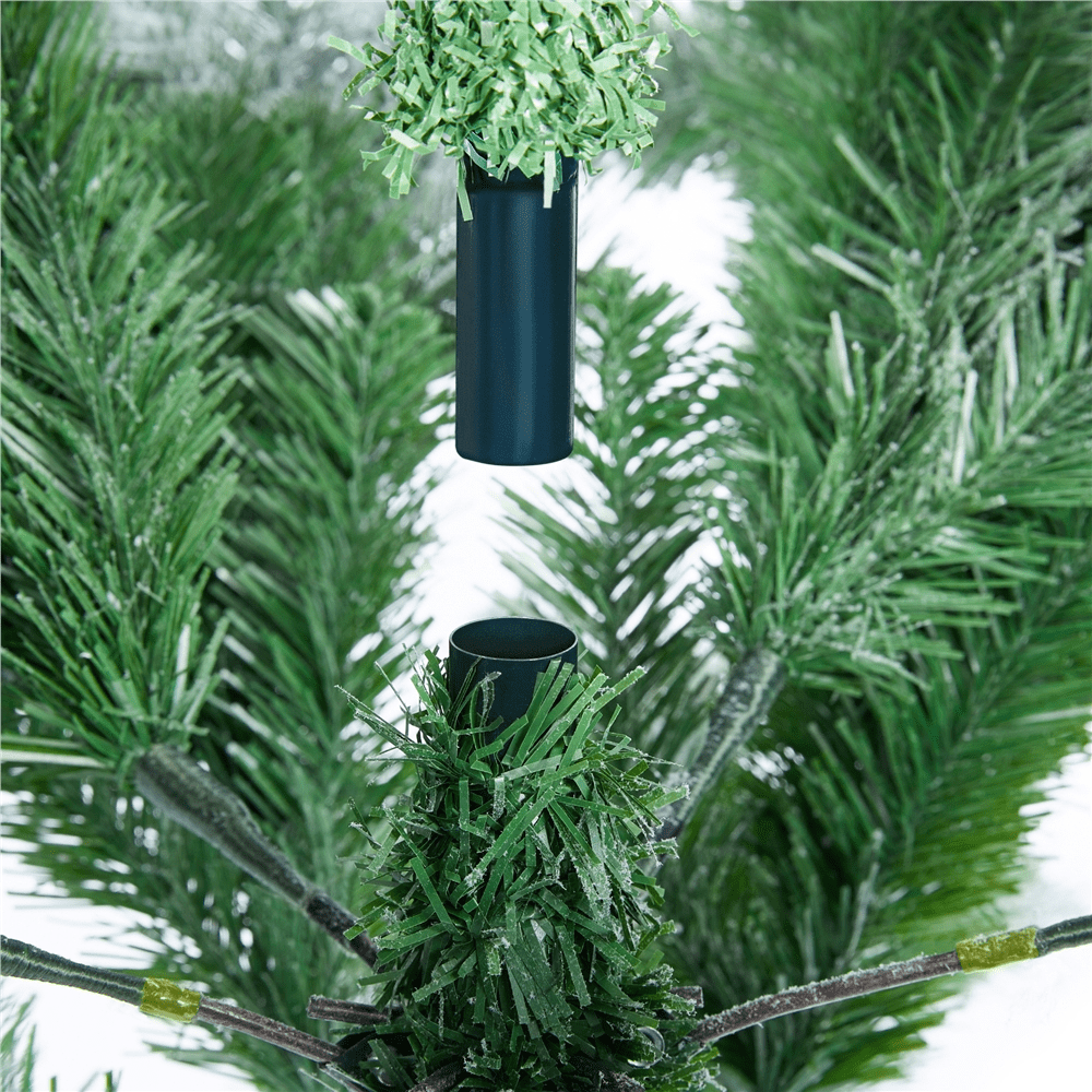 Renwick 9ft Frosted Artificial Christmas Tree with Foldable Stand,Green