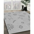 thumbnail image 3 of Ahgly Company Machine Washable Indoor Rectangle Transitional Platinum Silver Gray Area Rugs, 3' x 5', 3 of 7