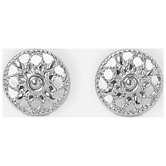 sanctuaire Filigree Stud Earrings Silver