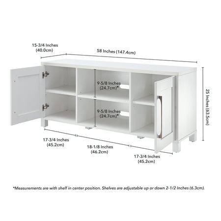 Camden&Wells - Chabot TV Stand for TVs up to 65" - White