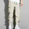 thumbnail image 7 of Fanxing Winter Work Pants for Men Big And Tall Men's Baggy Sweatpants Straight Leg Jogger Workout Casual Pant Fitness Sport Jogging Pants Athletic Trousers Streetwear Khaki,S, 7 of 7