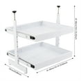 thumbnail image 2 of 2 Tiers Expandable Pull-out Cabinet Organizer, Slide Out Drawers for Cabinets White, 2 of 8
