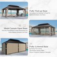 thumbnail image 2 of Sophia & William Outdoor Patio 12x20 ft Hardtop Gazebo Canopy with Aluminum Frame, Brown, 2 of 8