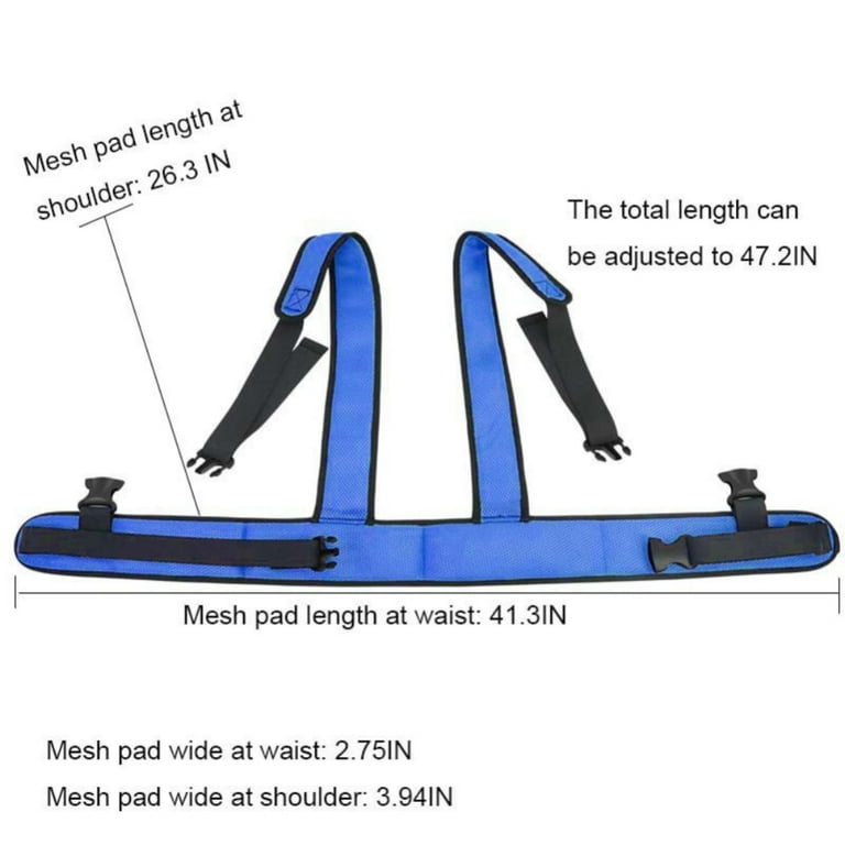 Wheelchair Seat Belt Torso Support Vest for Patient, Elderly & Disabled, Adjustable Full Body Harness Prevent Tilting or Falling & Keep User Upright, Chest Waist Band with Easy Release Buckles
