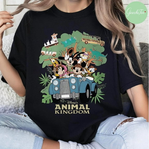 Vintage Mickey And Friends Disney Animal Kingdom Shirt, Girly Leopard Family Safari Matching Tee, Safari Mode Disney Trip Tee