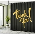 thumbnail image 5 of Ambesonne Thank You Shower Curtain, Thankful Phrase Simple, 69"Wx84"L, Pine Green Yellow, 5 of 5