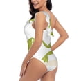 thumbnail image 4 of Zufioo Hunting Frog Print One-shoulder Ruffled One-piece Swimsuit, High Elastic Integrated Removable Chest Pad Swimsuit Suitable for Beach, Pool and Vacation-XX-Large, 4 of 6