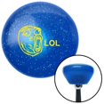 thumbnail image 1 of Yellow LOL Blue Retro Metal Flake Shift Knob with M16 x 1.5 Insert Shifter Auto Brody, 1 of 1