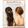 thumbnail image 6 of AWAYTR 6 Pack Matte Flat Hair Claw Clips, Large Oval French Clips, No Slip Strong Grip for Yoga, Daily & All Hair Types, 6 of 7