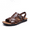 Brown, variant on CHICVOMEY Men's Sandals Premium Genuine Leather Summer Sandals for Men with Massage Footbed Slip-Resistant Sole Comfortable Outdoor Casual Slide Sandals